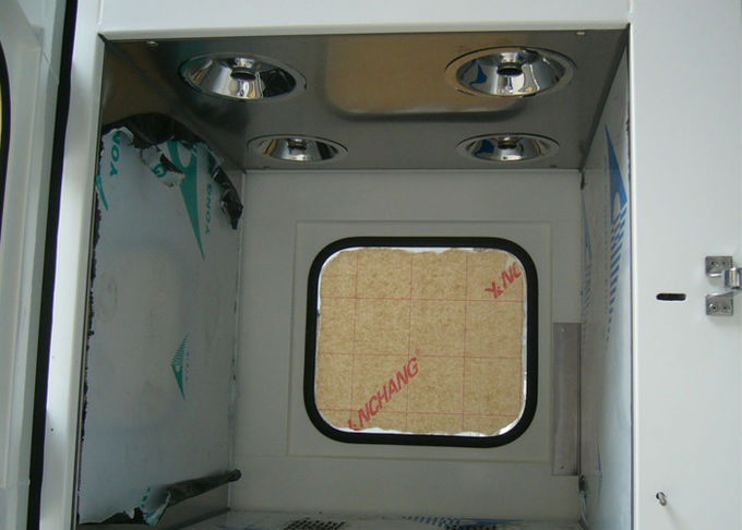 Медицинская коробка пропуска ливня воздуха с электрической блокировкой, нержавеющей сталью 304 внутрь, с вентилятором воздуходувки 0