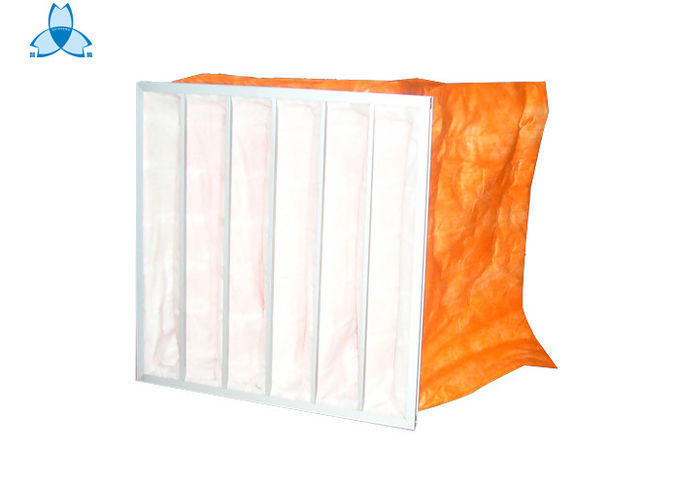 Емкость промышленного оранжевого карманного воздушного фильтра высокая грязная с набивкой резины ЕВА или кремнезема 0