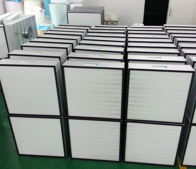 Анодированная коробка фильтра алюминиевой рамки устранимая H13 H14 HEPA со средствами массовой информации стеклоткани 1