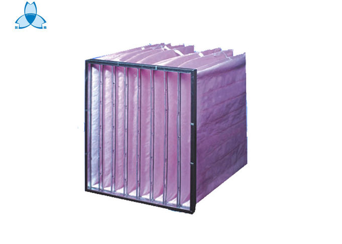Розовая рамка алюминиевого сплава воздушного фильтра Ф7, 6 фильтров обработчика воздуха карманов 0