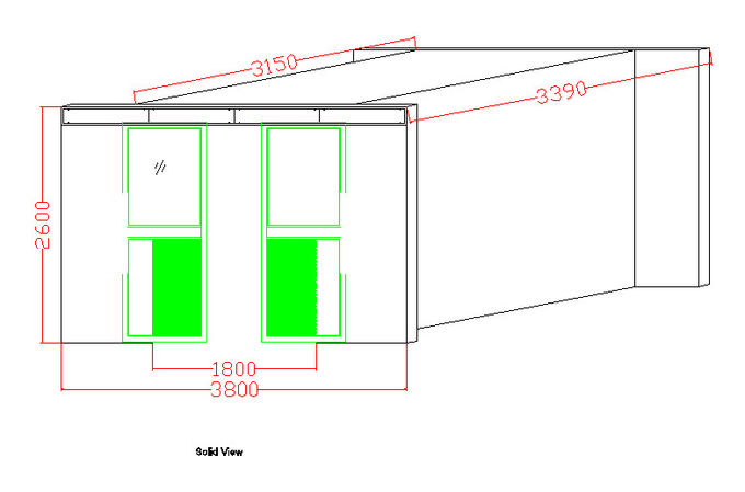 Спрятанный автоматический тип комната тоннеля груза ливня воздуха чистая с двойными раздвижными дверями лист 5